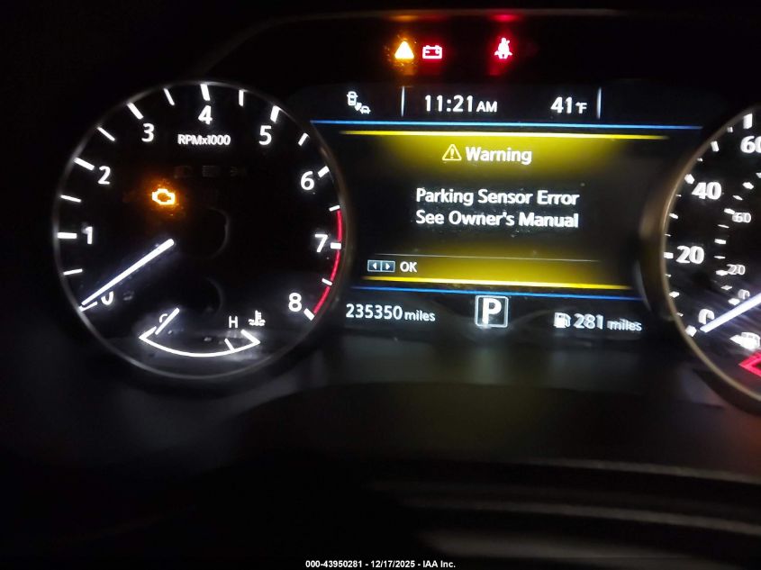 2017 Nissan Maxima 3.5 Platinum VIN: 1N4AA6AP2HC419841 Lot: 43950281