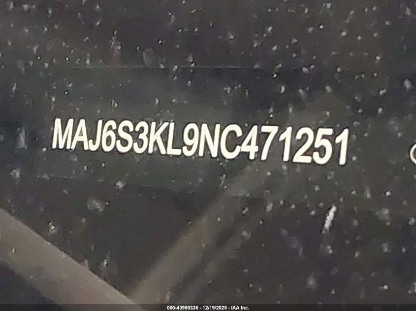 2022 Ford Ecosport Titanium VIN: MAJ6S3KL9NC471251 Lot: 43950336