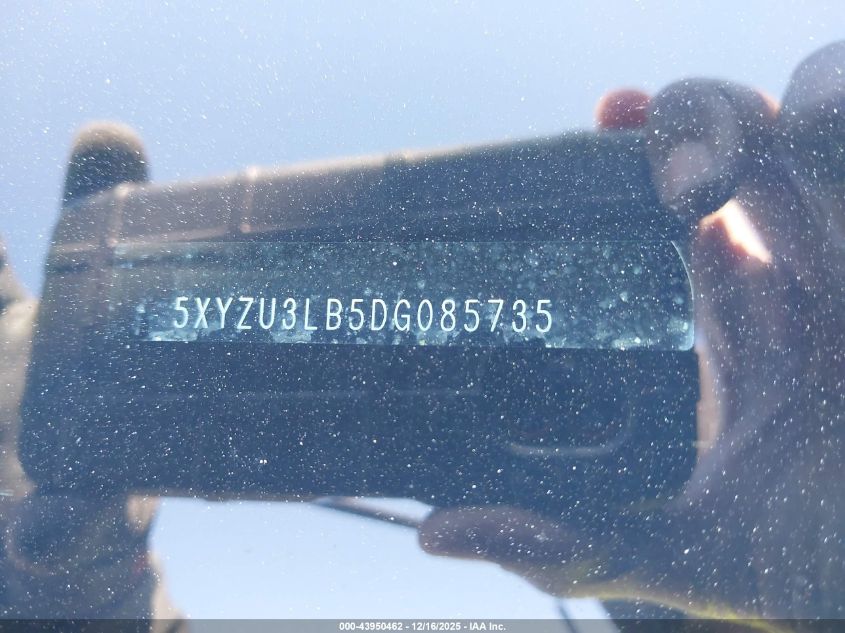 2013 Hyundai Santa Fe Sport VIN: 5XYZU3LB5DG085735 Lot: 43950462