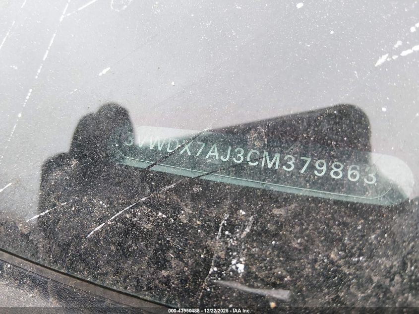 2012 Volkswagen Jetta 2.5L Se VIN: 3VWDX7AJ3CM379863 Lot: 43950488