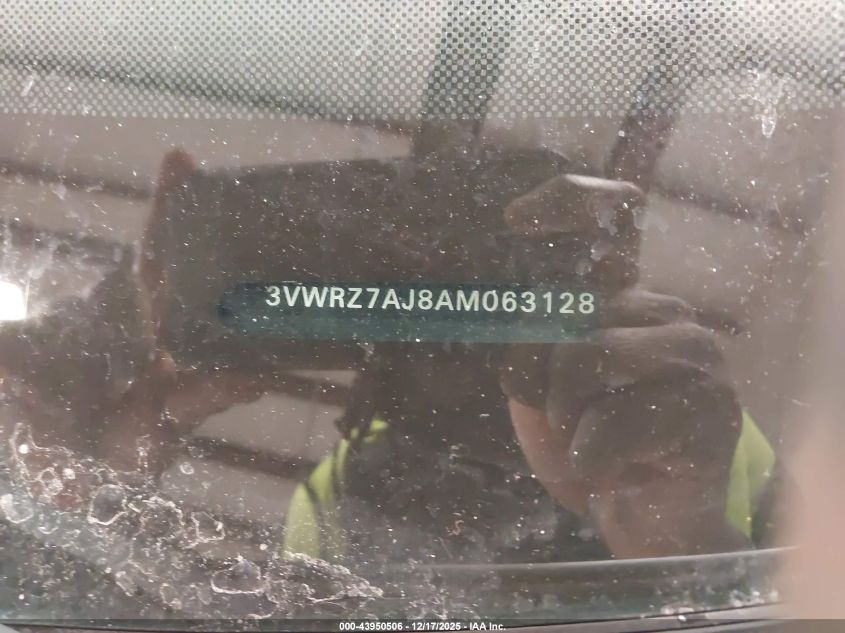 2010 Volkswagen Jetta Se VIN: 3VWRZ7AJ8AM063128 Lot: 43950506