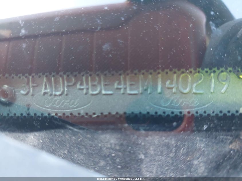 2014 Ford Fiesta Se VIN: 3FADP4BE4EM140219 Lot: 43950612