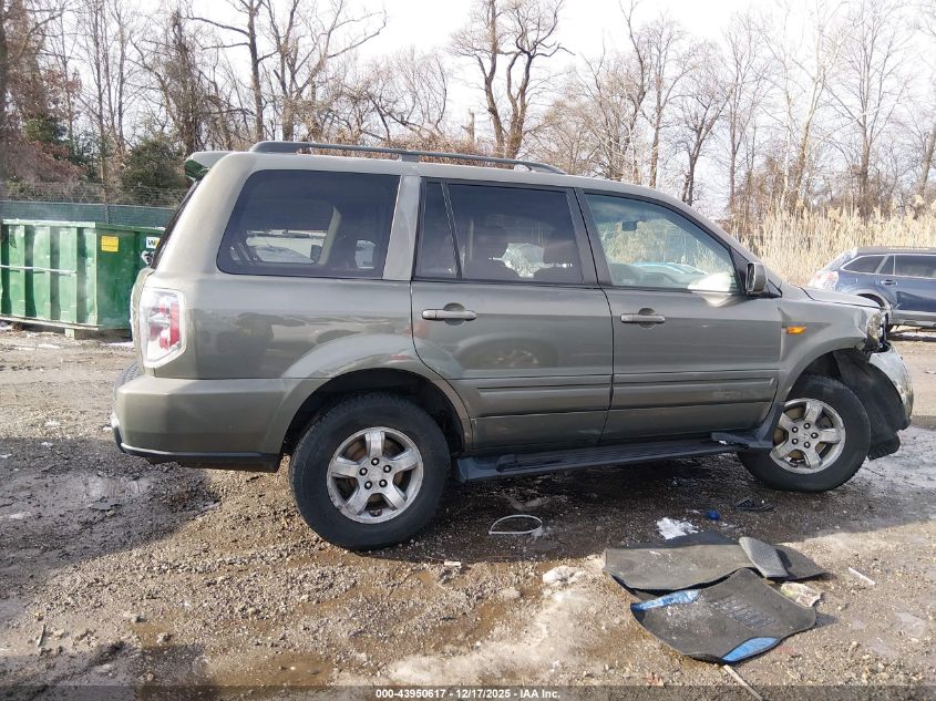 2007 Honda Pilot Ex-L VIN: 2HKYF18747H523740 Lot: 43950617