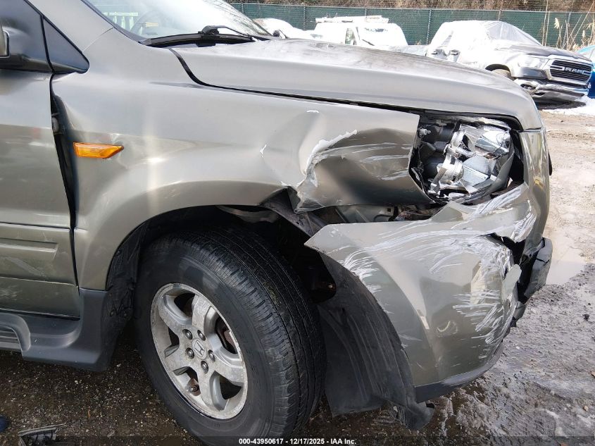 2007 Honda Pilot Ex-L VIN: 2HKYF18747H523740 Lot: 43950617