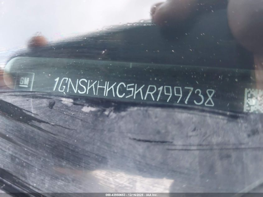 2019 Chevrolet Suburban Lt VIN: 1GNSKHKC5KR199738 Lot: 43950653