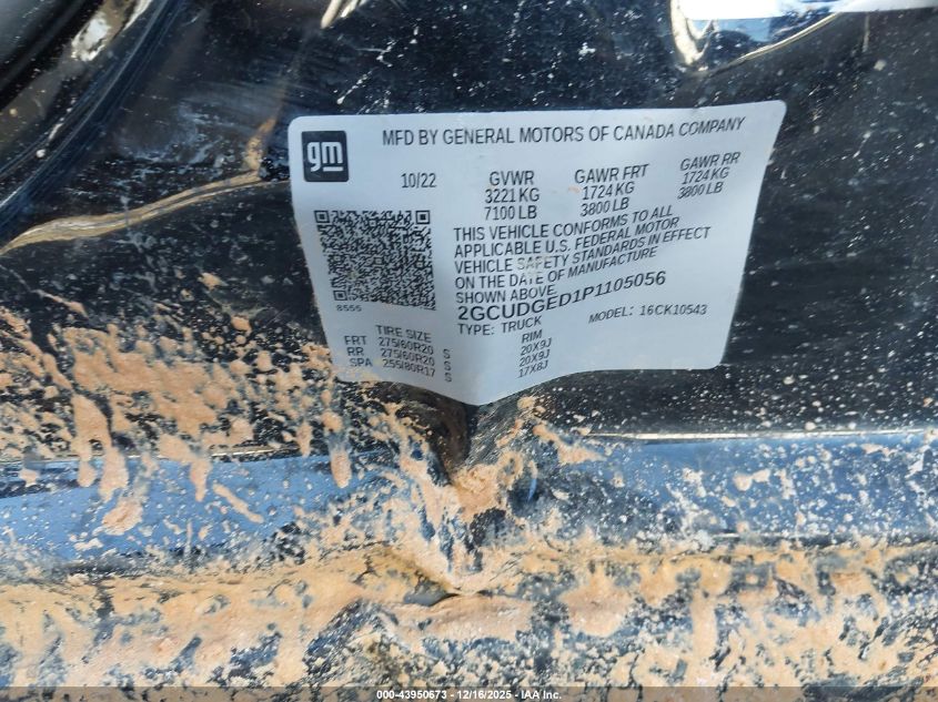 2023 Chevrolet Silverado 1500 Ltz VIN: 2GCUDGED1P1105056 Lot: 43950673
