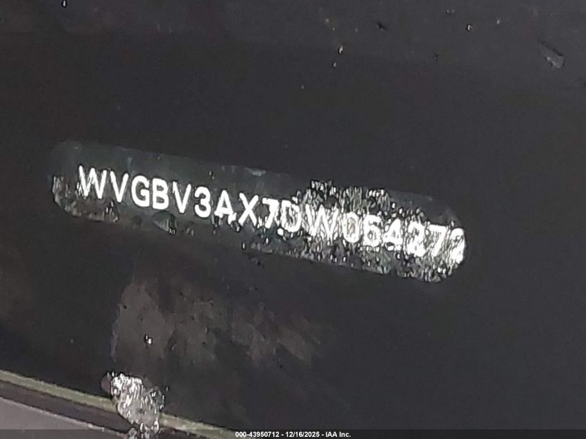 2013 Volkswagen Tiguan S VIN: WVGBV3AX7DW054272 Lot: 43950712