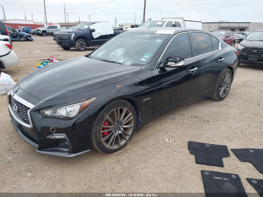 2018 Infiniti Q50 3.0T Red Sport 400 VIN: JN1FV7AP3JM460783 Lot: 43950766