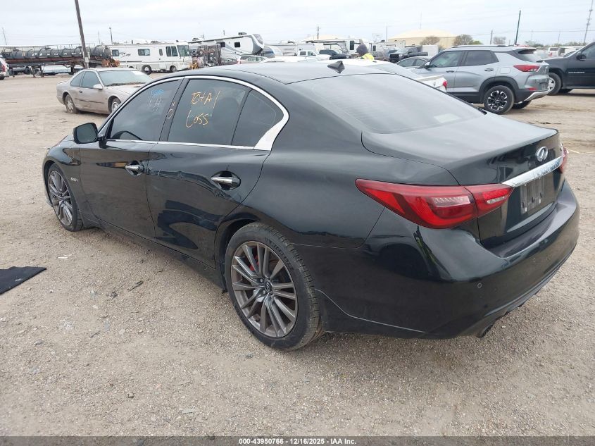 2018 Infiniti Q50 3.0T Red Sport 400 VIN: JN1FV7AP3JM460783 Lot: 43950766