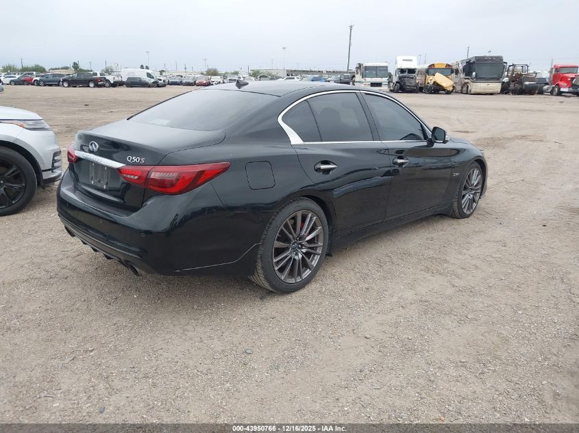 2018 Infiniti Q50 3.0T Red Sport 400 VIN: JN1FV7AP3JM460783 Lot: 43950766