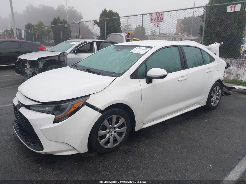 2020 Toyota Corolla Le VIN: 5YFEPRAE7LP011362 Lot: 43950809