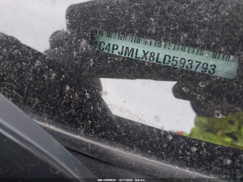 2020 Jeep Cherokee Altitude 4X4 VIN: 1C4PJMLX8LD593793 Lot: 43950828