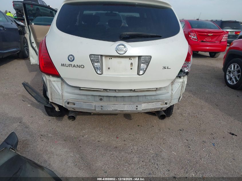 2006 Nissan Murano Sl VIN: JN8AZ08T86W400830 Lot: 43950852
