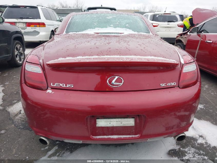 2006 Lexus Sc 430 VIN: JTHFN48Y469003175 Lot: 43950905