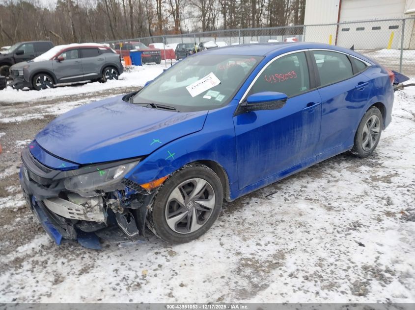 2020 Honda Civic Lx VIN: 19XFC2F68LE211824 Lot: 43951053