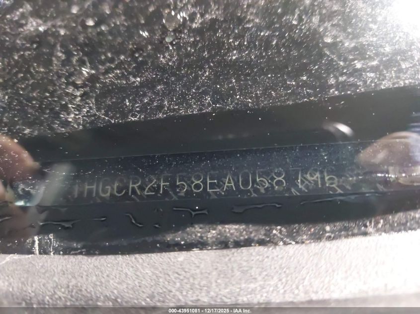 2014 Honda Accord Sport VIN: 1HGCR2F58EA058796 Lot: 43951081