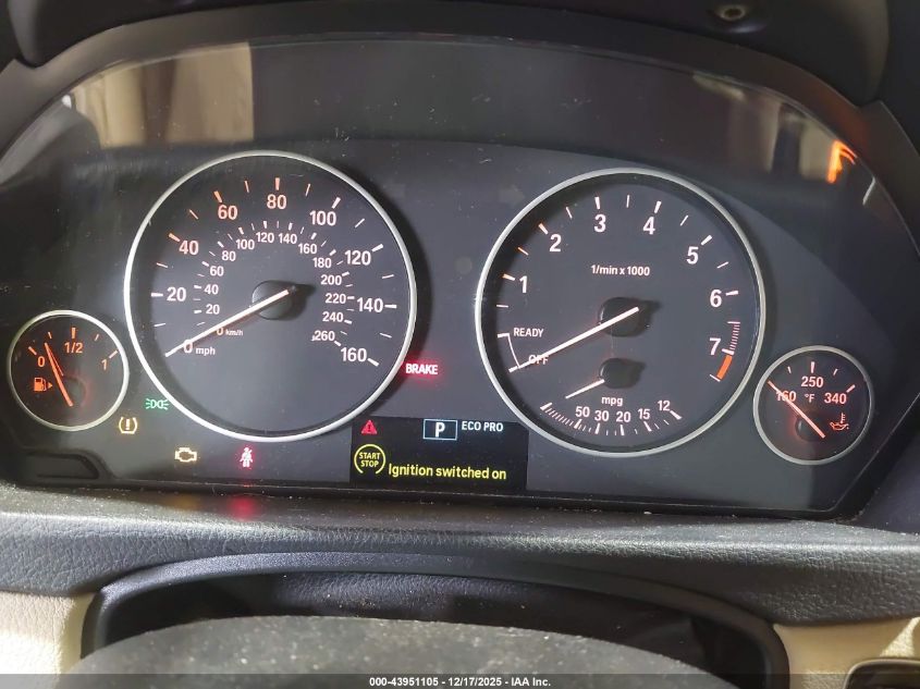 2014 BMW 320I VIN: WBA3B1C59EPV79943 Lot: 43951105