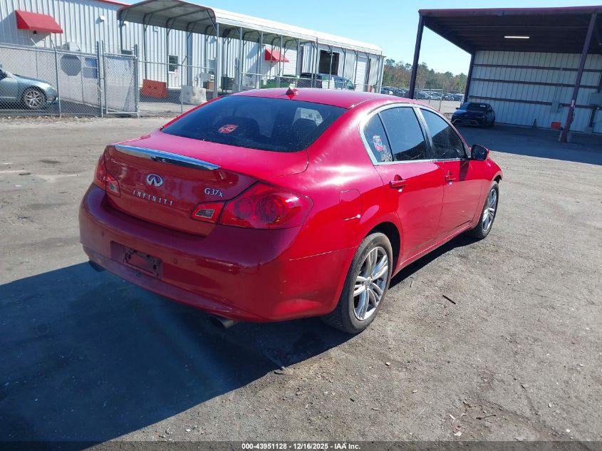 2012 Infiniti G37X VIN: JN1CV6ARXCM681668 Lot: 43951128