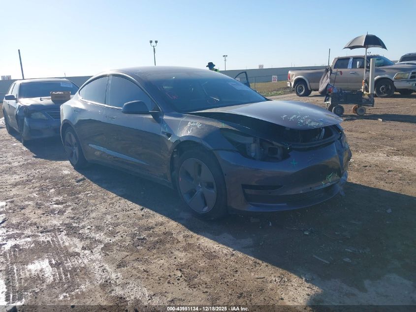 2022 Tesla Model 3 Long Range Dual Motor All-Wheel Drive VIN: 5YJ3E1EB3NF183353 Lot: 43951134