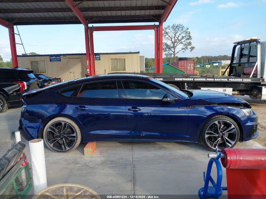 2025 Audi S5 Sportback Premium Tfsi Quattro Tiptronic VIN: WAUC4CF57SA009312 Lot: 43951224
