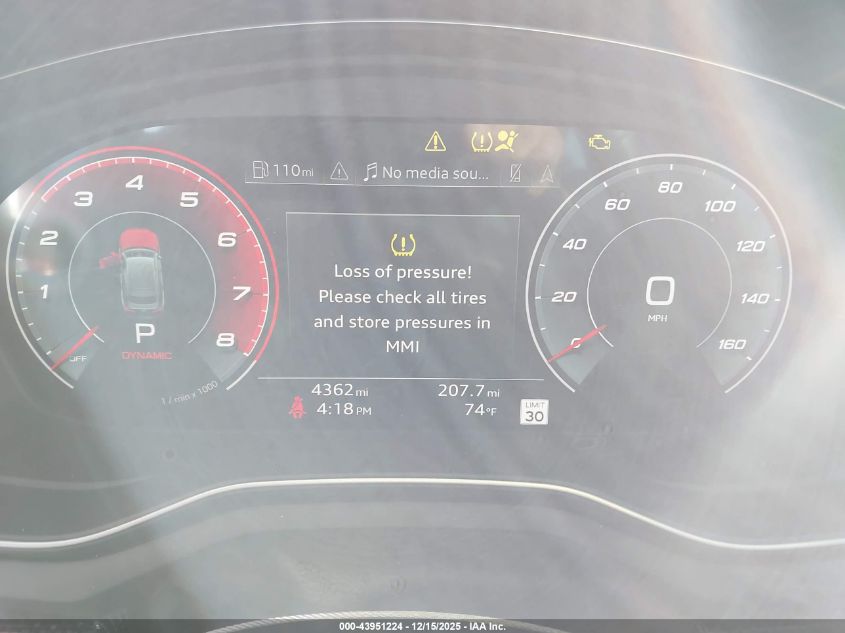 2025 Audi S5 Sportback Premium Tfsi Quattro Tiptronic VIN: WAUC4CF57SA009312 Lot: 43951224