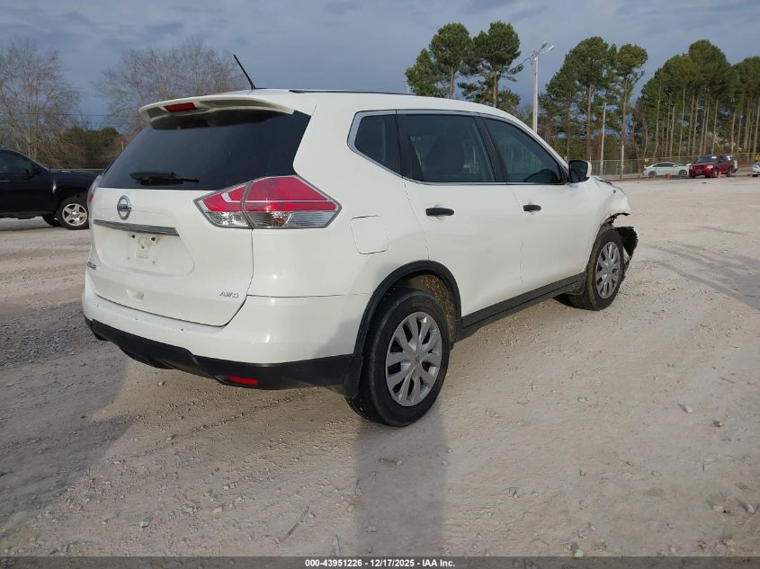 2016 Nissan Rogue S/Sl/Sv VIN: 5N1AT2MV7GC797753 Lot: 43951226