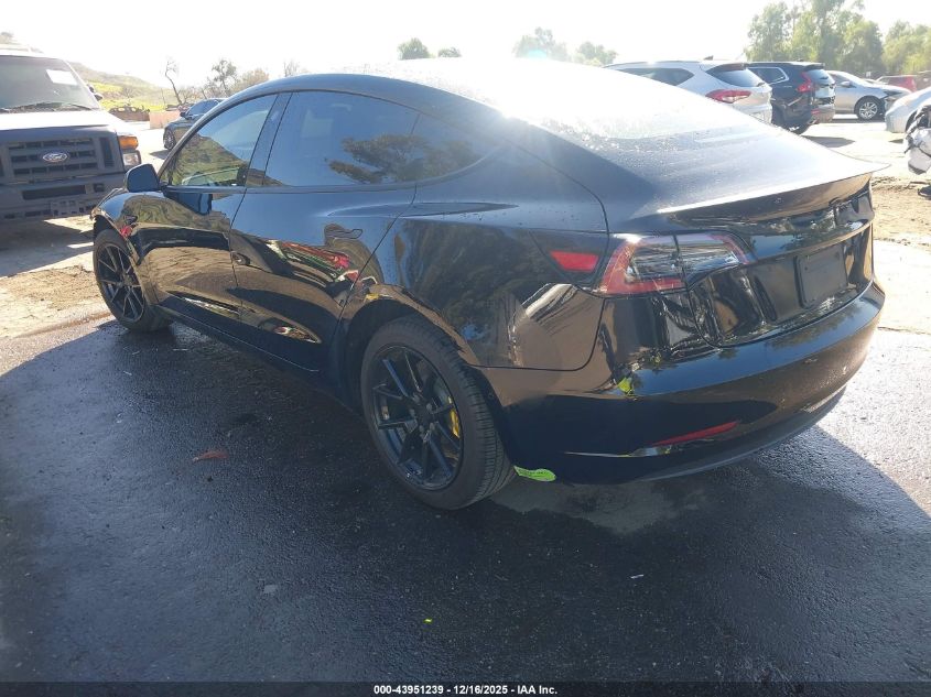 2022 Tesla Model 3 Rear-Wheel Drive VIN: 5YJ3E1EA9NF323462 Lot: 43951239
