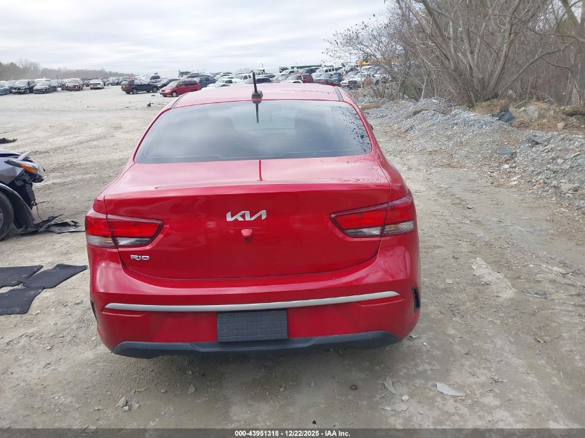 2022 Kia Rio S VIN: 3KPA24AD7NE434194 Lot: 43951318