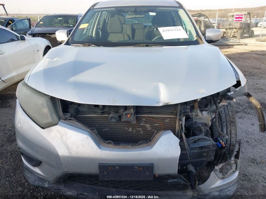 2016 Nissan Rogue S VIN: KNMAT2MV9GP624006 Lot: 43951324