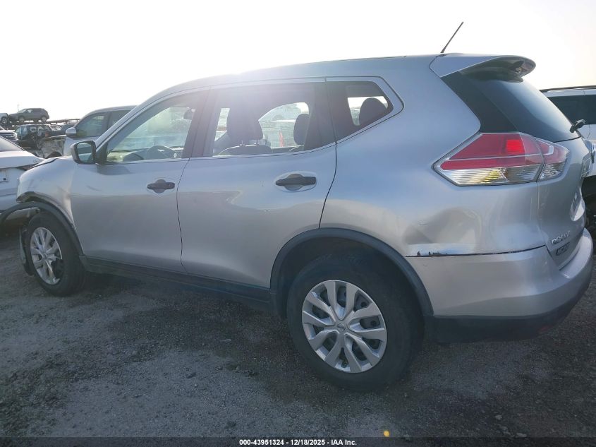 2016 Nissan Rogue S VIN: KNMAT2MV9GP624006 Lot: 43951324