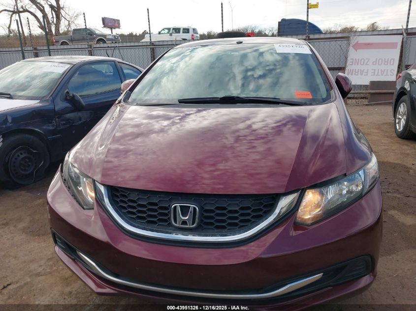 2013 Honda Civic Lx VIN: 2HGFB2F53DH571942 Lot: 43951326