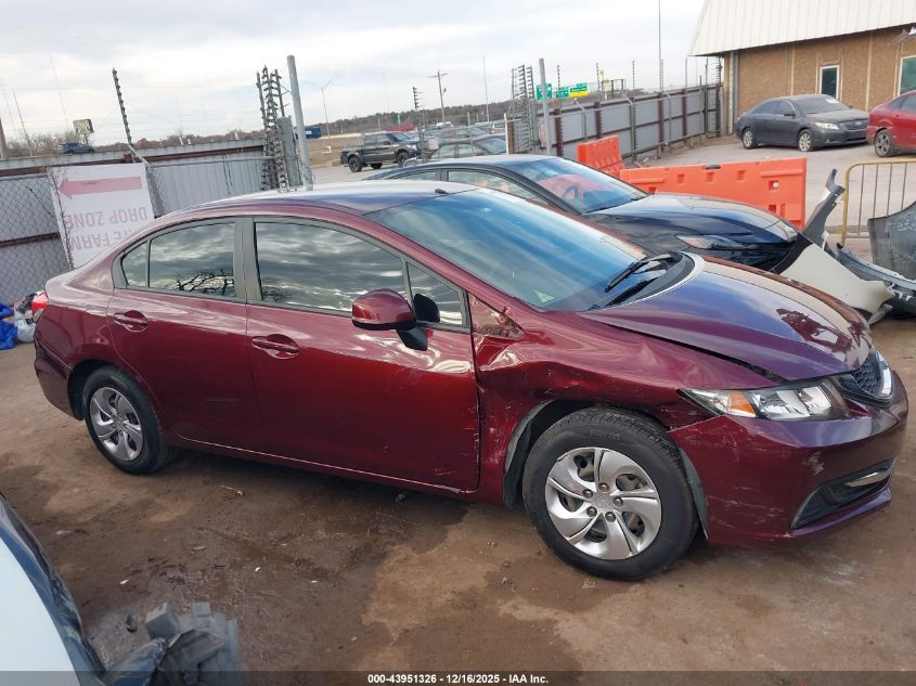 2013 Honda Civic Lx VIN: 2HGFB2F53DH571942 Lot: 43951326