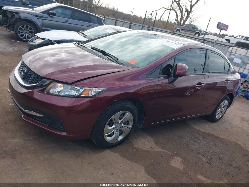 2013 Honda Civic Lx VIN: 2HGFB2F53DH571942 Lot: 43951326