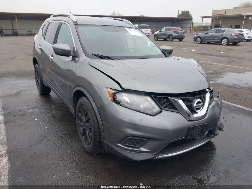 2016 Nissan Rogue S VIN: JN8AT2MT9GW008217 Lot: 43951338