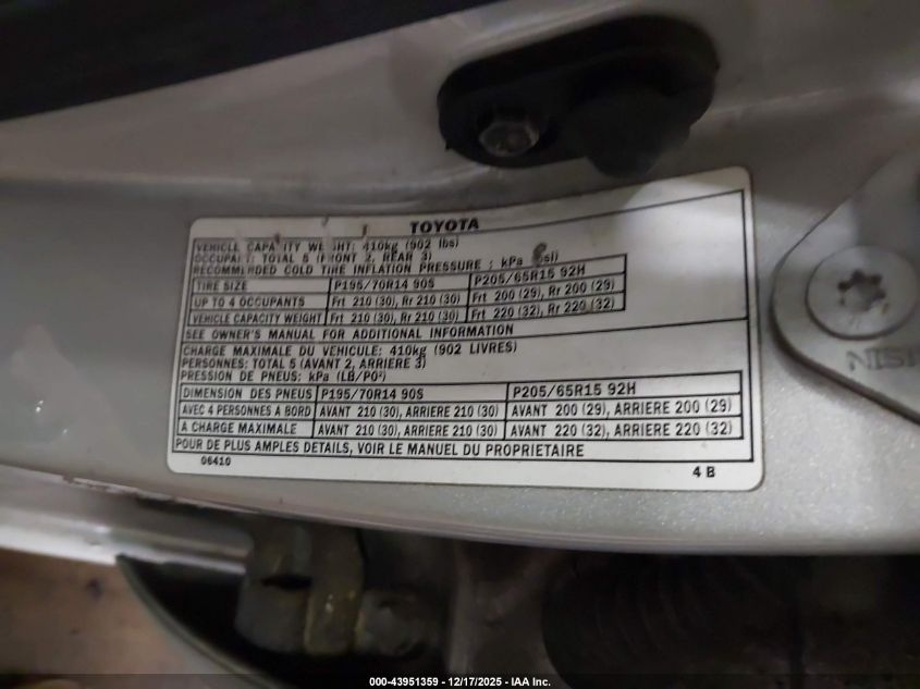 2001 Toyota Camry Ce VIN: 4T1BG22K01U015098 Lot: 43951359