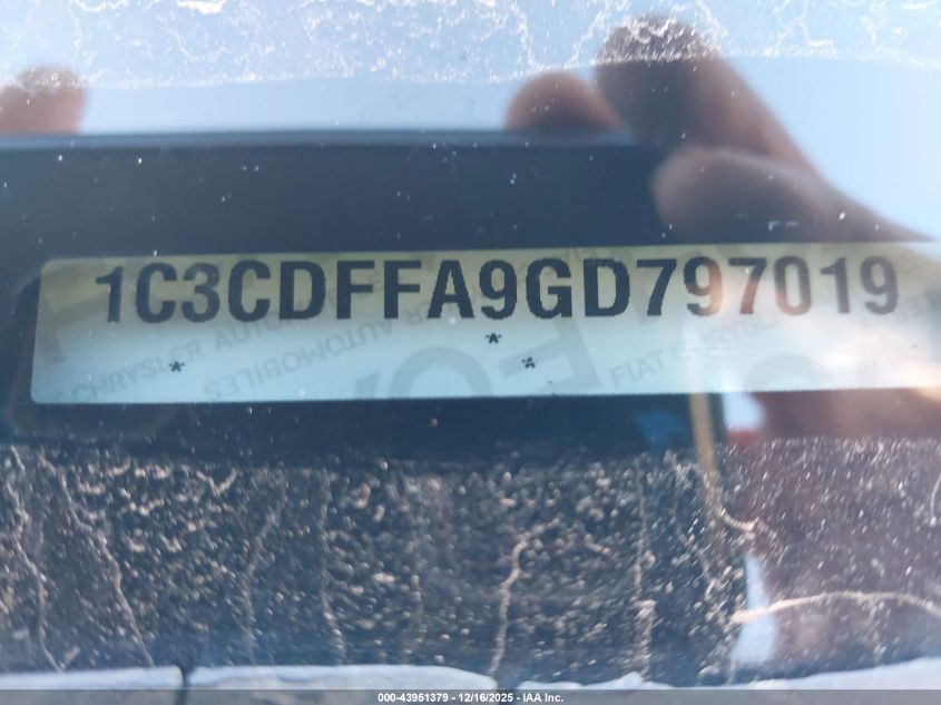 2016 Dodge Dart Sxt Sport Rallye VIN: 1C3CDFFA9GD797019 Lot: 43951379