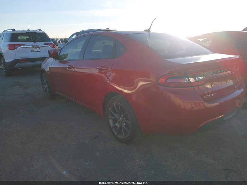 Vin: 1c3cdffa9gd797019, lot: 44447022, dodge dart sxt sport rallye 20163