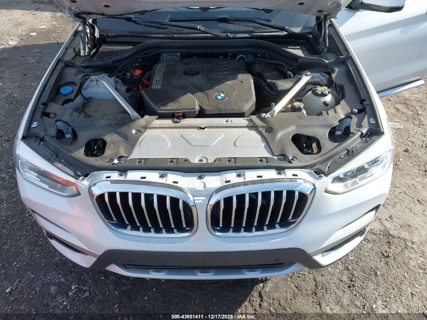 2021 BMW X3 Sdrive30I VIN: 5UXTY3C08M9F39651 Lot: 43951411