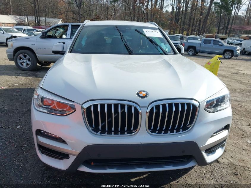 2021 BMW X3 Sdrive30I VIN: 5UXTY3C08M9F39651 Lot: 43951411