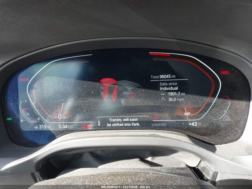 2021 BMW X3 Sdrive30I VIN: 5UXTY3C08M9F39651 Lot: 43951411