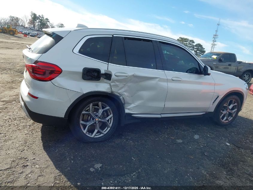 2021 BMW X3 Sdrive30I VIN: 5UXTY3C08M9F39651 Lot: 43951411
