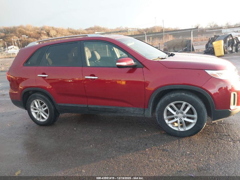 2014 Kia Sorento Lx VIN: 5XYKT4A74EG425855 Lot: 43951419
