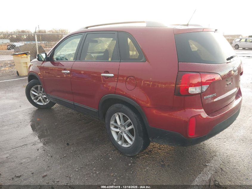 2014 Kia Sorento Lx VIN: 5XYKT4A74EG425855 Lot: 43951419