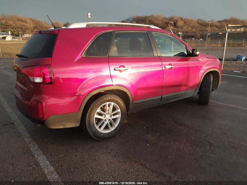 2014 Kia Sorento Lx VIN: 5XYKT4A74EG425855 Lot: 43951419