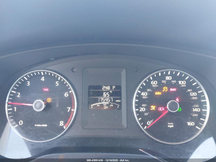 2012 Volkswagen Jetta 2.5L Se VIN: 3VWDX7AJ0CM311844 Lot: 43951436