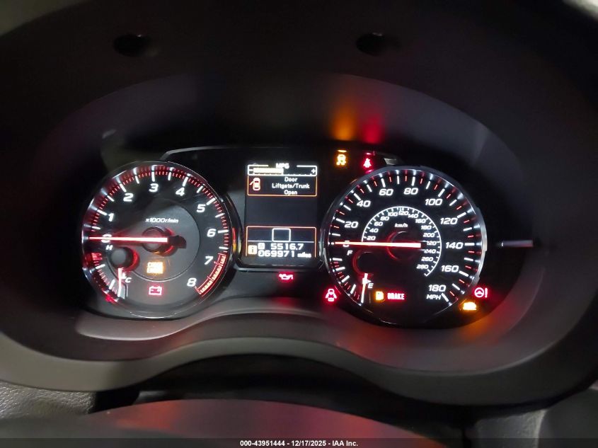 2018 Subaru Wrx Limited VIN: JF1VA1F64J9823537 Lot: 43951444