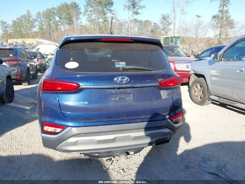 2019 Hyundai Santa Fe Se VIN: 5NMS23AD5KH014730 Lot: 43951460