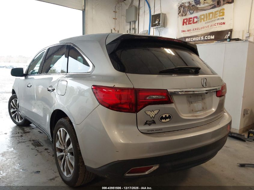 2015 Acura Mdx Technology Package VIN: 5FRYD4H42FB032270 Lot: 43951506