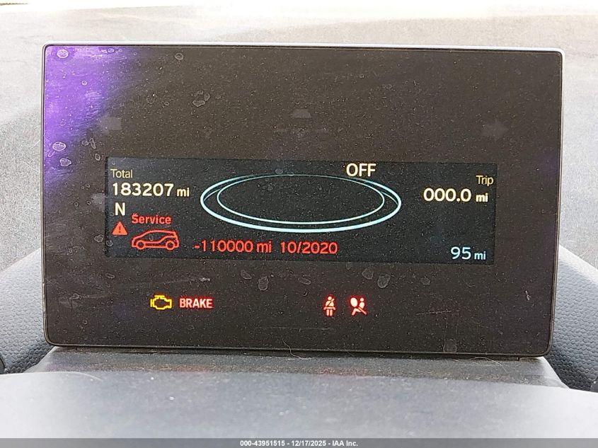 2017 BMW I3 94 Ah W/Range Extender VIN: WBY1Z8C59HV889720 Lot: 43951515