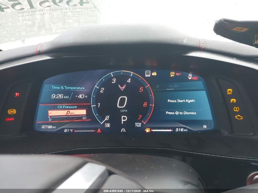 2021 Chevrolet Corvette Stingray Rwd 2Lt VIN: 1G1YB2D42M5116758 Lot: 43951540